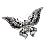 Glass Crystal Butterfly Pin Brooch