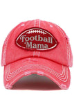 FOOTBALL MAMA WASHED VINTAGE BALL CAP