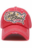 God Bless Washed Vintage Ballcap