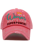 I AM A WOMEN SUPERPOWER Vintage Ball Cap