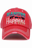 MANURE HAPPENS Vintage Baseball Cap