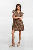 Desert Muse Leopard Ruffle Dress