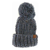 Chunky Knit Yarn Pom C.C Beanie