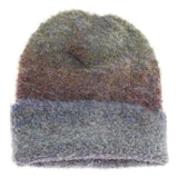 Women's Multi-colored Slouchy Mohair Cuffed C.C Beanie