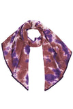 C.C Tie Dye Bias Cut Scarf With Rubber Patch