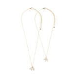 2PCS Enamel Elephant Pendant Moms and Kids Set Necklaces