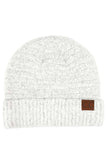 C.C Solid Boucle Yarn Beanie Hat with Cuff