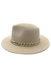 CHAIN BAND PANAMA HAT