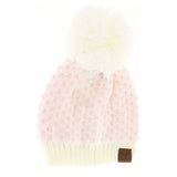 Heart Knit Pom C.C Beanie