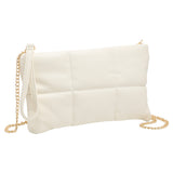 Quilted Solid Faux Leather Crossbody Bag