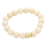 Semi precious stone beaded stretch bracelet