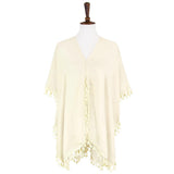 Tassel Trimmed Solid Cover Up