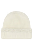 C.C Pearl and Rhinestone Angora Cuff Beanie