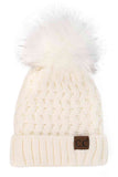 C.C Lattice Crossover Stitch Beanie