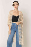 Solid Color Crochet Cardigan