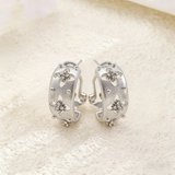 Vintage Enamel Flower Petal Ear Cuffs