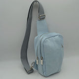 Multi-Zipper Sling Bag with Adjustable Crossbody Strap