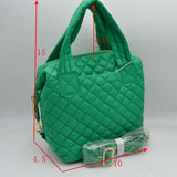 Stylish Diamond-Quilted Puffer Crossbody & Satchel Bag