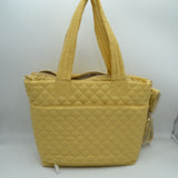 Quilted Tote Bag with Padded Dual Handles