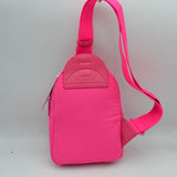 Ergonomic Puffer Sling Bag Multi-Zip Crossbody Backpack with Ruched Quilted Detail