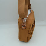 Quilted Front Pocket Crossbody Bag with Adjustable Strap