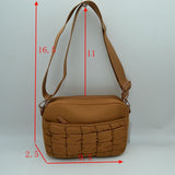 Quilted Front Pocket Crossbody Bag with Adjustable Strap