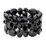 Glass Crystal Stretch Evening Bracelet
