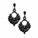 Marquise Crystal Chandelier Statement Evening Earrings