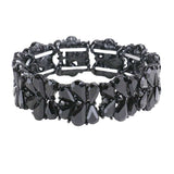 Teardrop Cluster Stretch Evening Bracelet