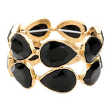 Teardrop Stone Stretch Evening Bracelet