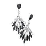 Trendy Marquise Stone Cluster Evening Earrings