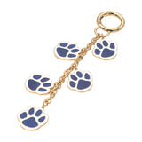 GAME DAY Football Themed Paw Charm Dangle Keychain Bag Charm