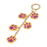 GAME DAY Football Themed Paw Charm Dangle Keychain Bag Charm