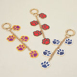 GAME DAY Football Themed Paw Charm Dangle Keychain Bag Charm