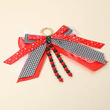 Game Day Theme Triple Layered Bow Bag Charm Keychain Bag Charm