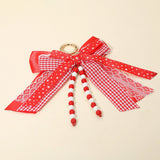 Game Day Theme Triple Layered Bow Bag Charm Keychain Bag Charm