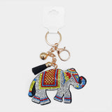 Bling Elephant Tassel Keychain