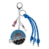 Caviar Sardine Champagne Glass Charm Knotted Rope Drop Bag Charm Keychain