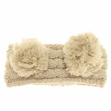 KIDS Solid Double Pom C.C Head Wrap