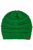 C.C Women's Ribbed Knit Solid Color Beanie