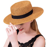 Black Band Straw Sun Hat