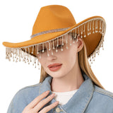 Rhinestone Band with Pointed Stones Paved Cowboy Western Hat
