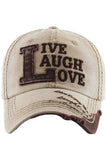 LIVE LAUGH LOVE VINTAGE BASEBALL CAP