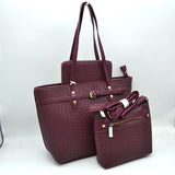 Woven Tote Bag Set with Crossbody and Wallet