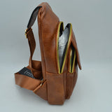 Ergonomic Structured Sling Backpack with Multi-Pocket Storage