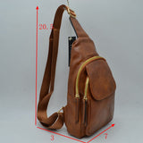 Ergonomic Structured Sling Backpack with Multi-Pocket Storage