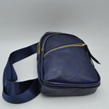 Perforated Sling Bag with Multi-Zipper Compartments