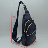 Perforated Sling Bag with Multi-Zipper Compartments