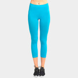 Ladies Solid Capri Leggings
