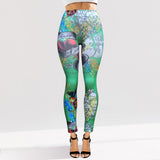 Tattoo Inspired Graphic Printed High Waisted Leggings